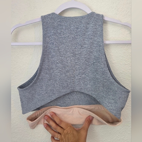Outdoor Voices bra top, light blue and pink, size M - Picture 4 of 9